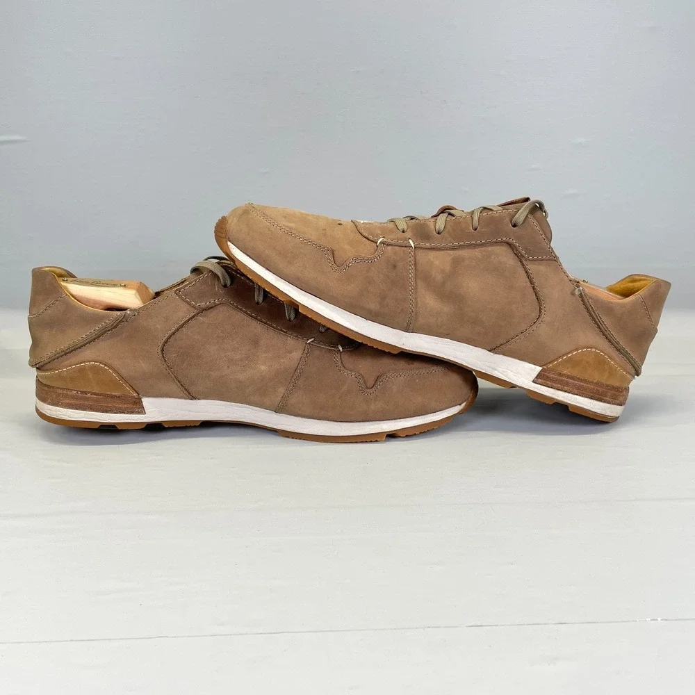 Olukai HUAKA'I LI Shoes Mens Size 11 Brown Nubuck Lace Up Casual Sneakers